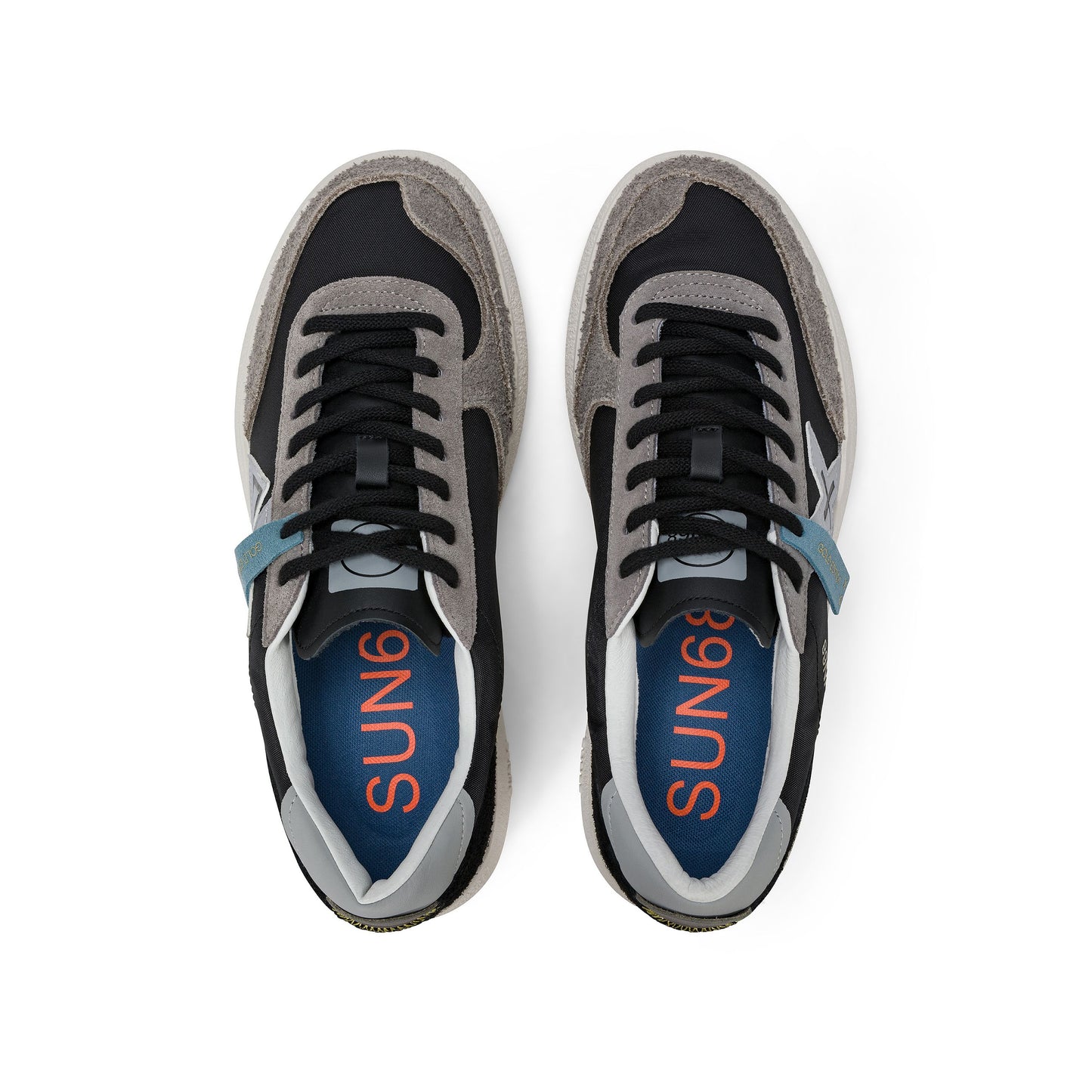 Sneaker Luis in nylon e suede nero