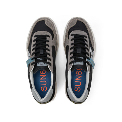 Sneaker Luis in nylon e suede nero