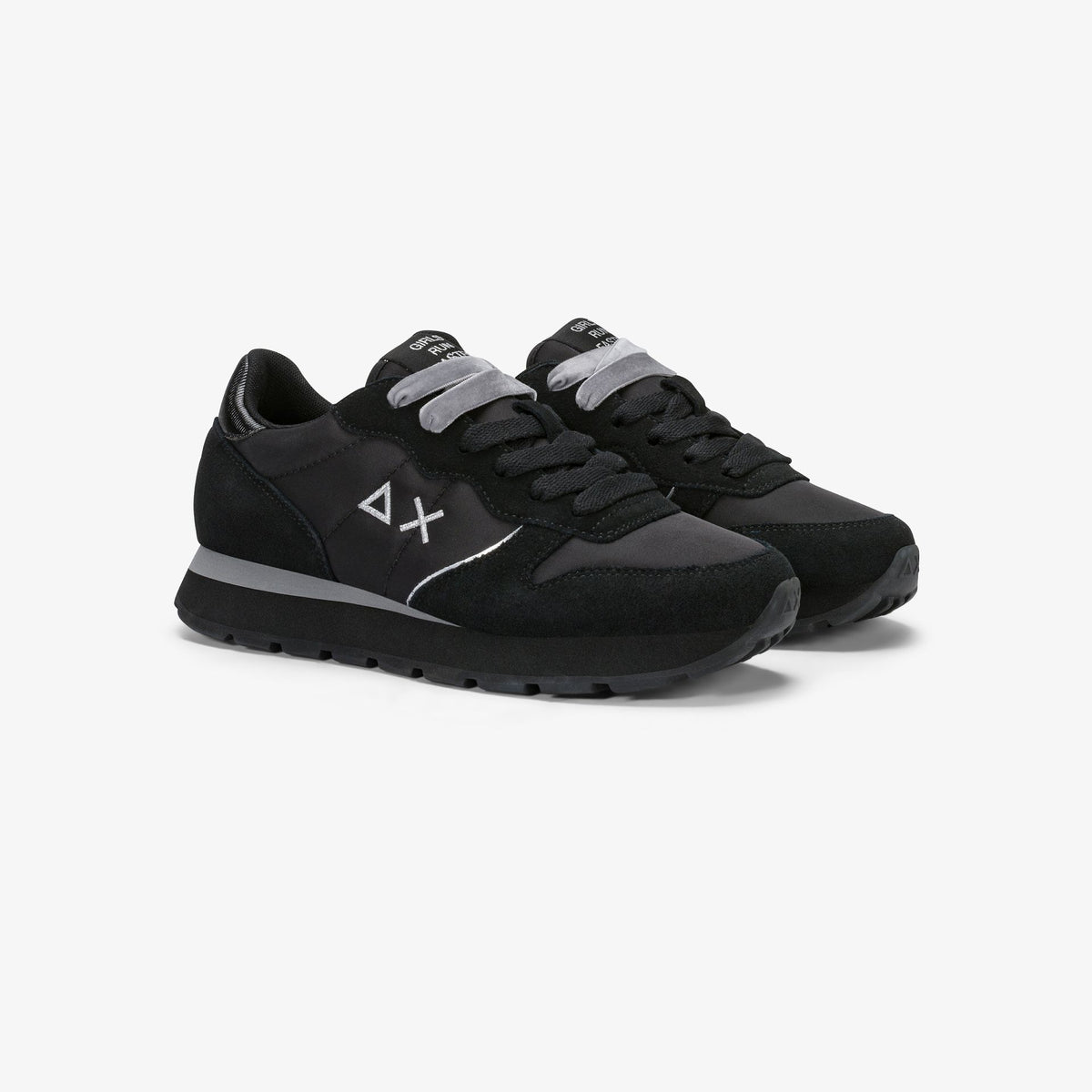 Sneaker Ally Gold Silver in suede e nylon nero/grigio medio