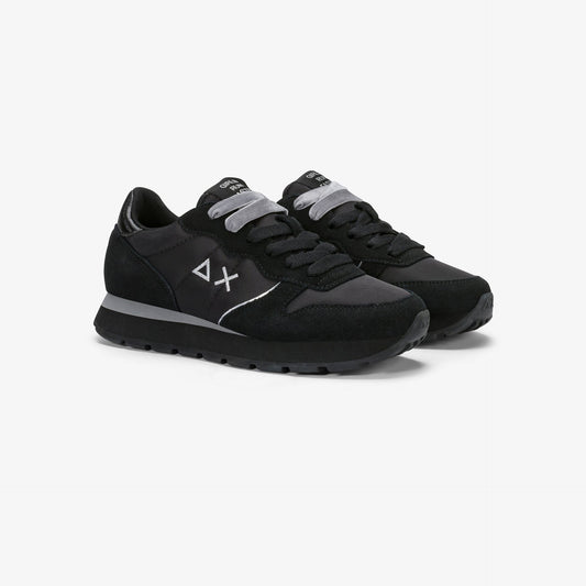 Sneaker Ally Gold Silver in suede e nylon nero/grigio medio