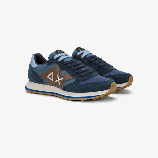 Sneaker Jaki 2.0 Bicolor in suede e nylon navy blue