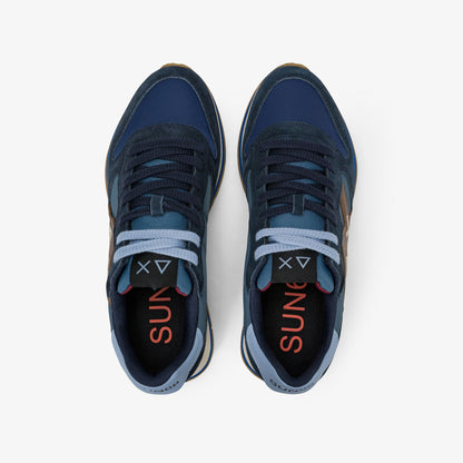 Sneaker Jaki 2.0 Bicolor in suede e nylon navy blue