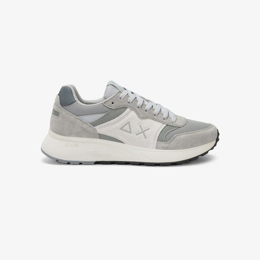 Sneaker Sun Daddy in suede e nylon grigio chiaro