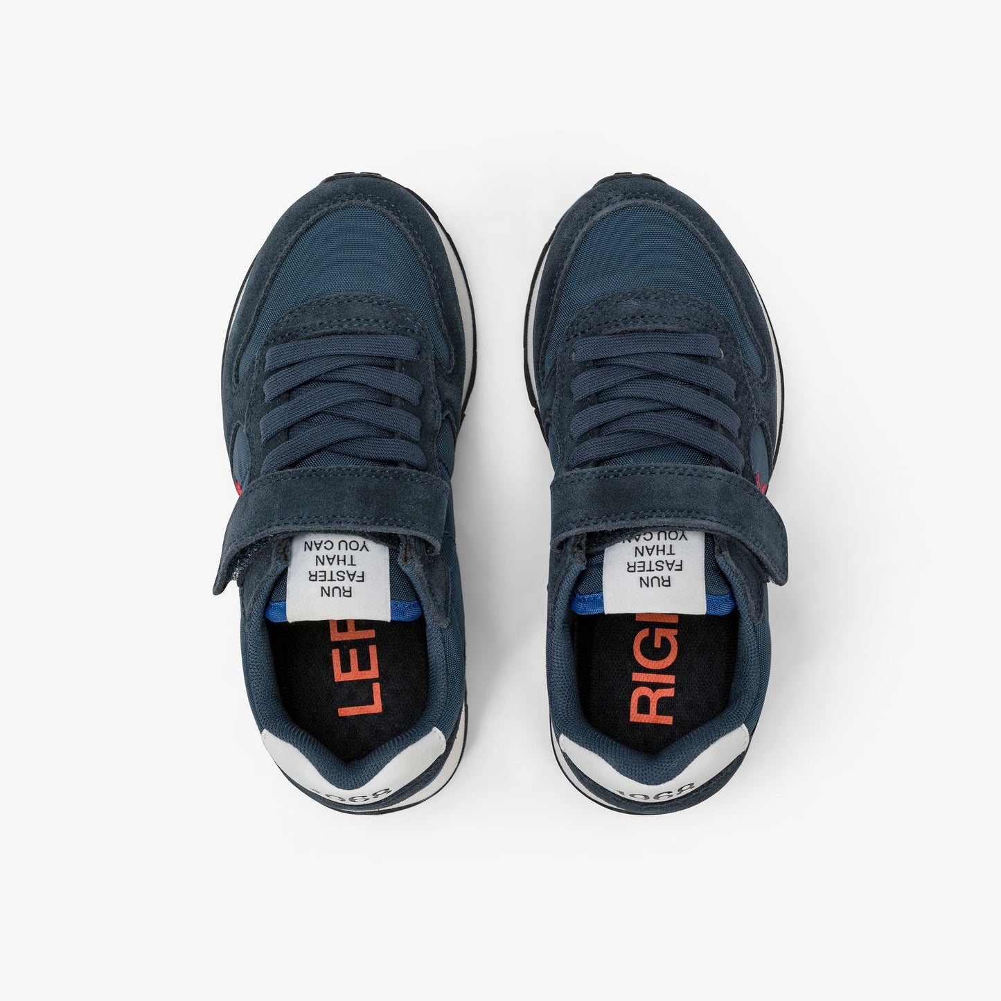Sneaker Boy's Tom Solid in nylon e suede blu navy