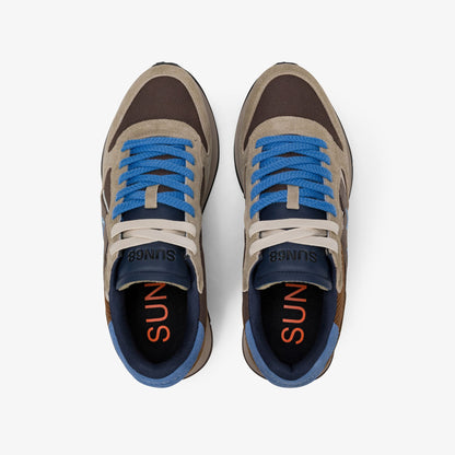 Sneaker Jaki Winter in suede e nylon marrone volpe