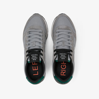 Sneaker Tom in nylon e suede grigio medio