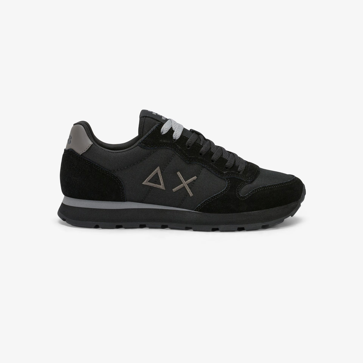 Sneaker Tom in nylon e suede nero/grigio scuro