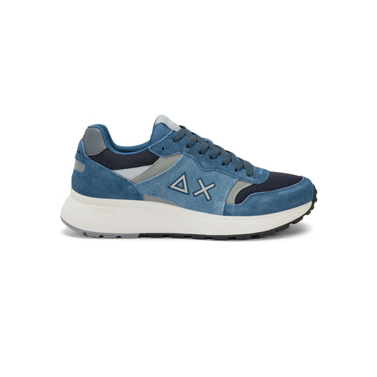 Sneaker Sun Daddy in suede e nylon avio scuro