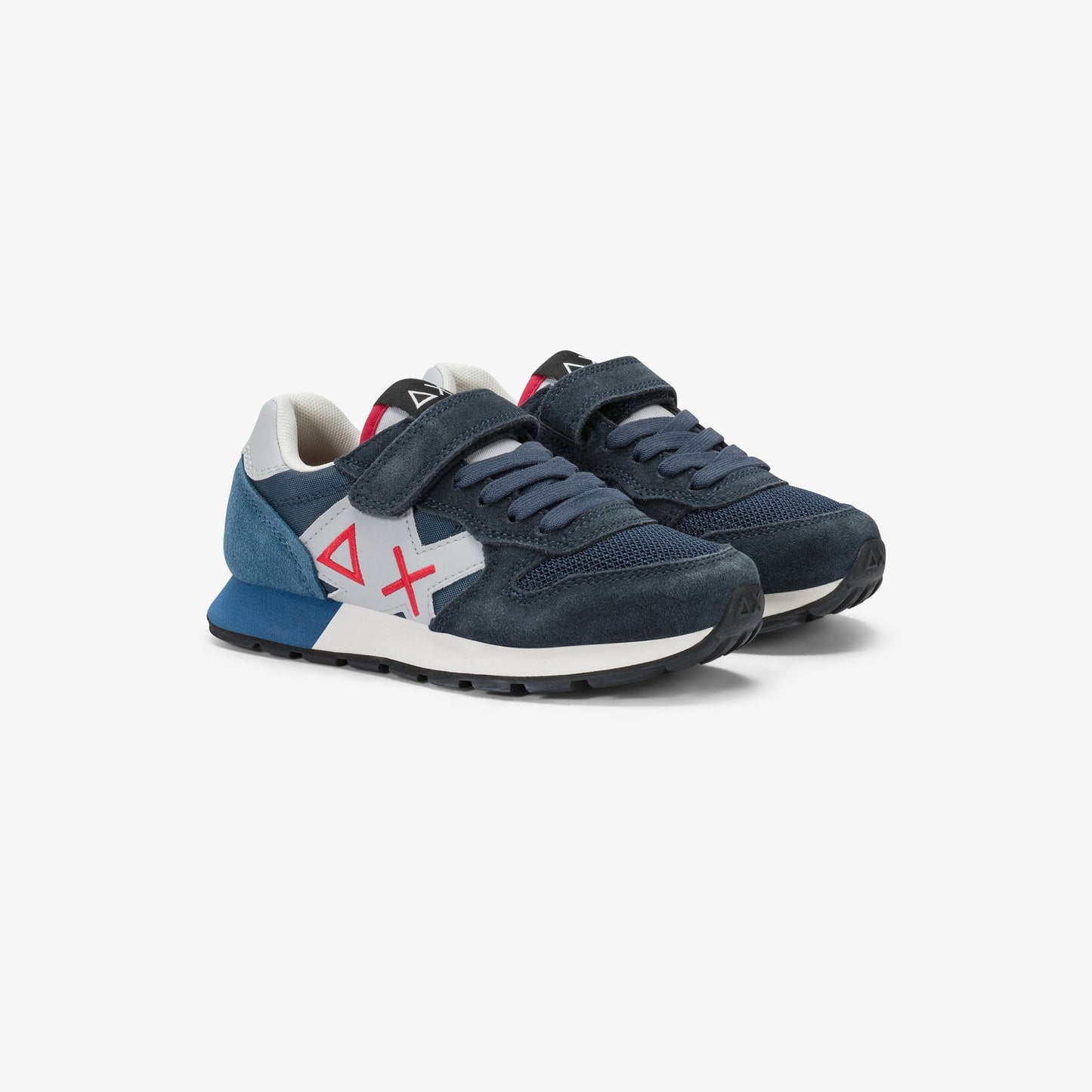 Sneaker Boy's Jaki Solid in nylon e suede blu navy