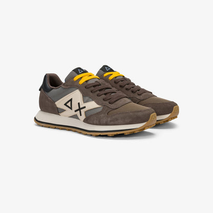 Sneaker Jaki 2.0 Bicolor in suede e nylon marrone