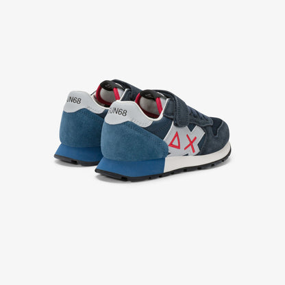 Sneaker Boy's Jaki Solid in nylon e suede blu navy