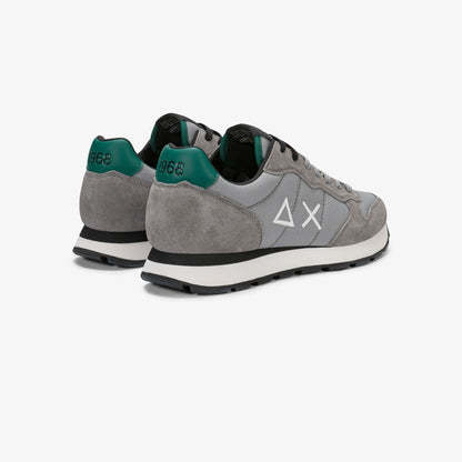 Sneaker Tom in nylon e suede grigio medio
