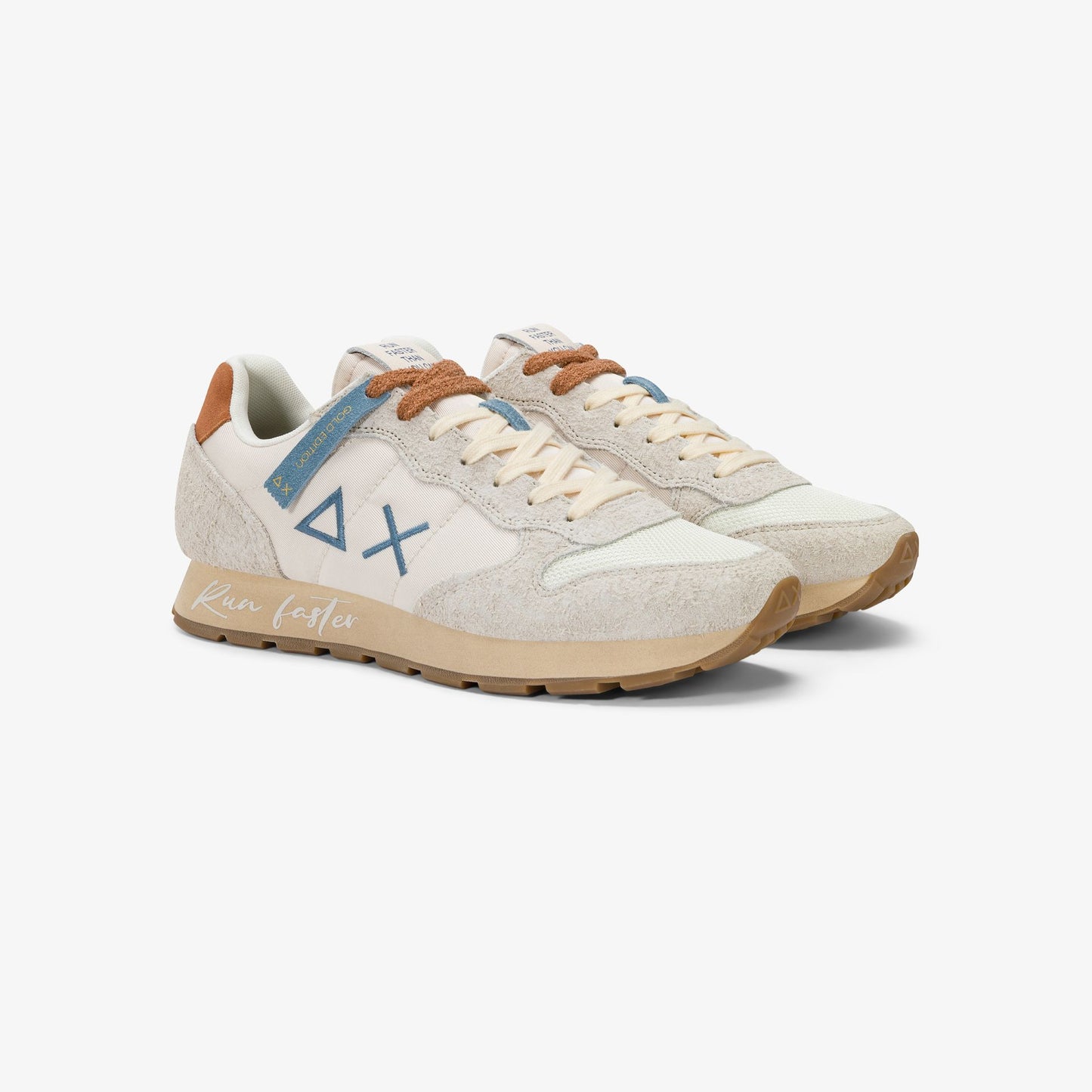 Sneaker Tom Vintage in nylon e suede bianco panna (LIMITED EDITION)