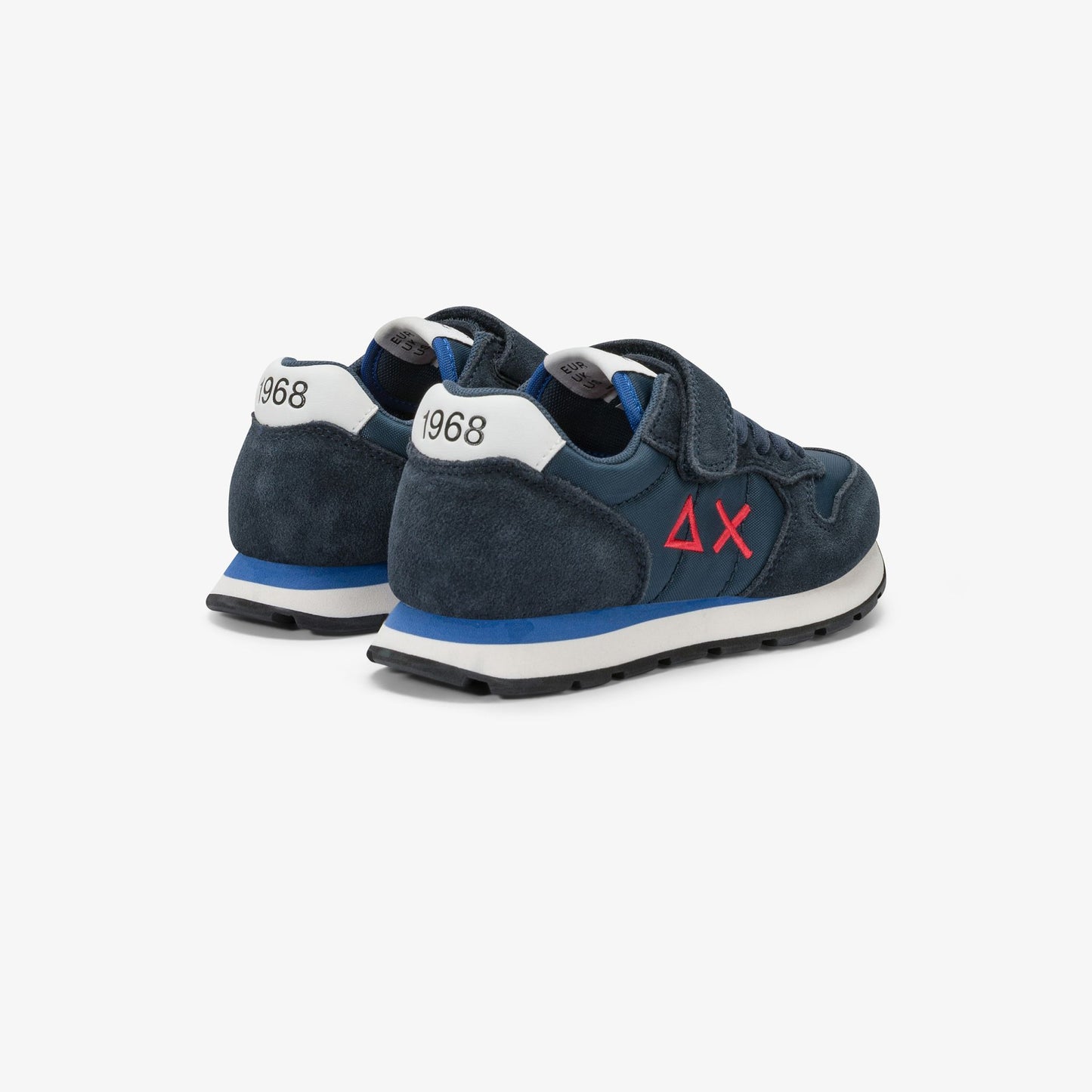 Sneaker Boy's Tom Solid in nylon e suede blu navy