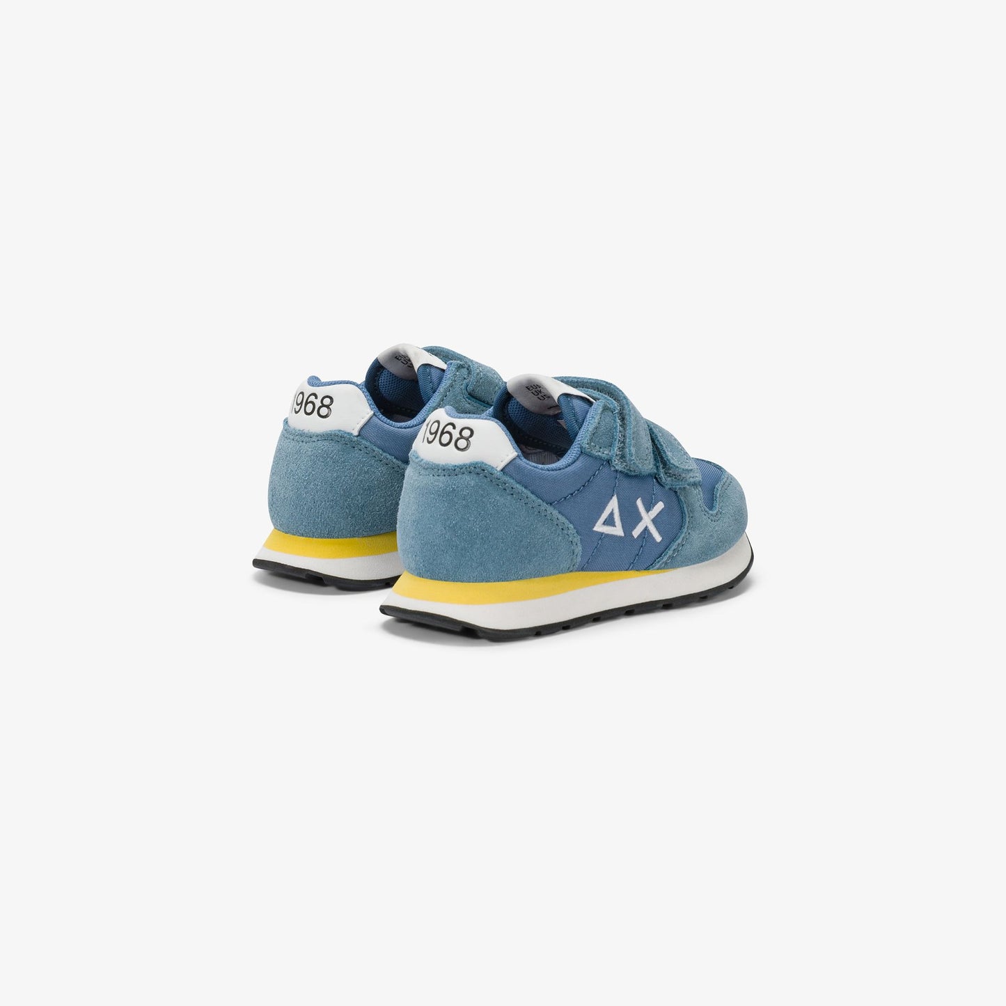 Sneaker Boy's Tom Solid in nylon e suede blu avio
