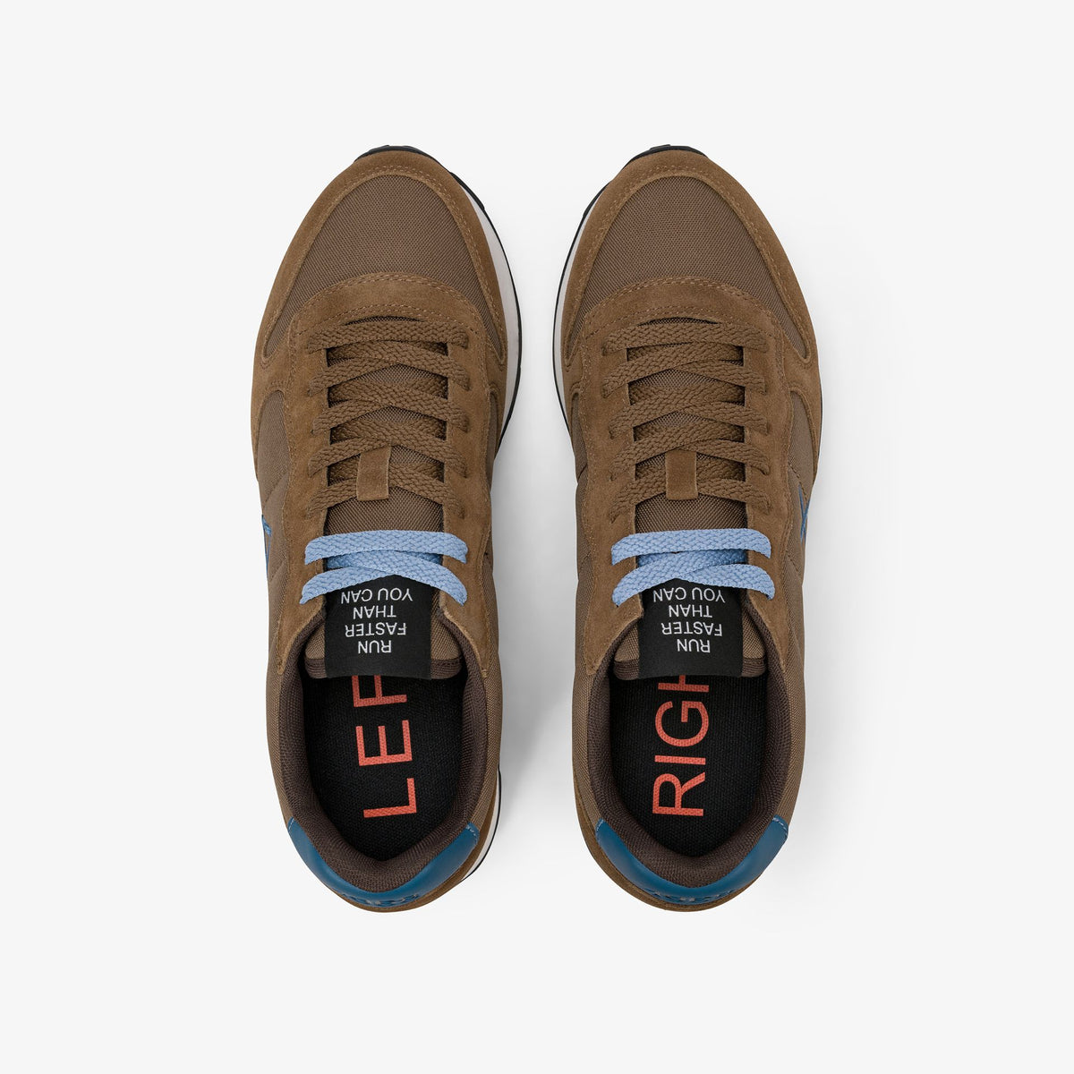 Sneaker Tom in nylon e suede marrone volpe
