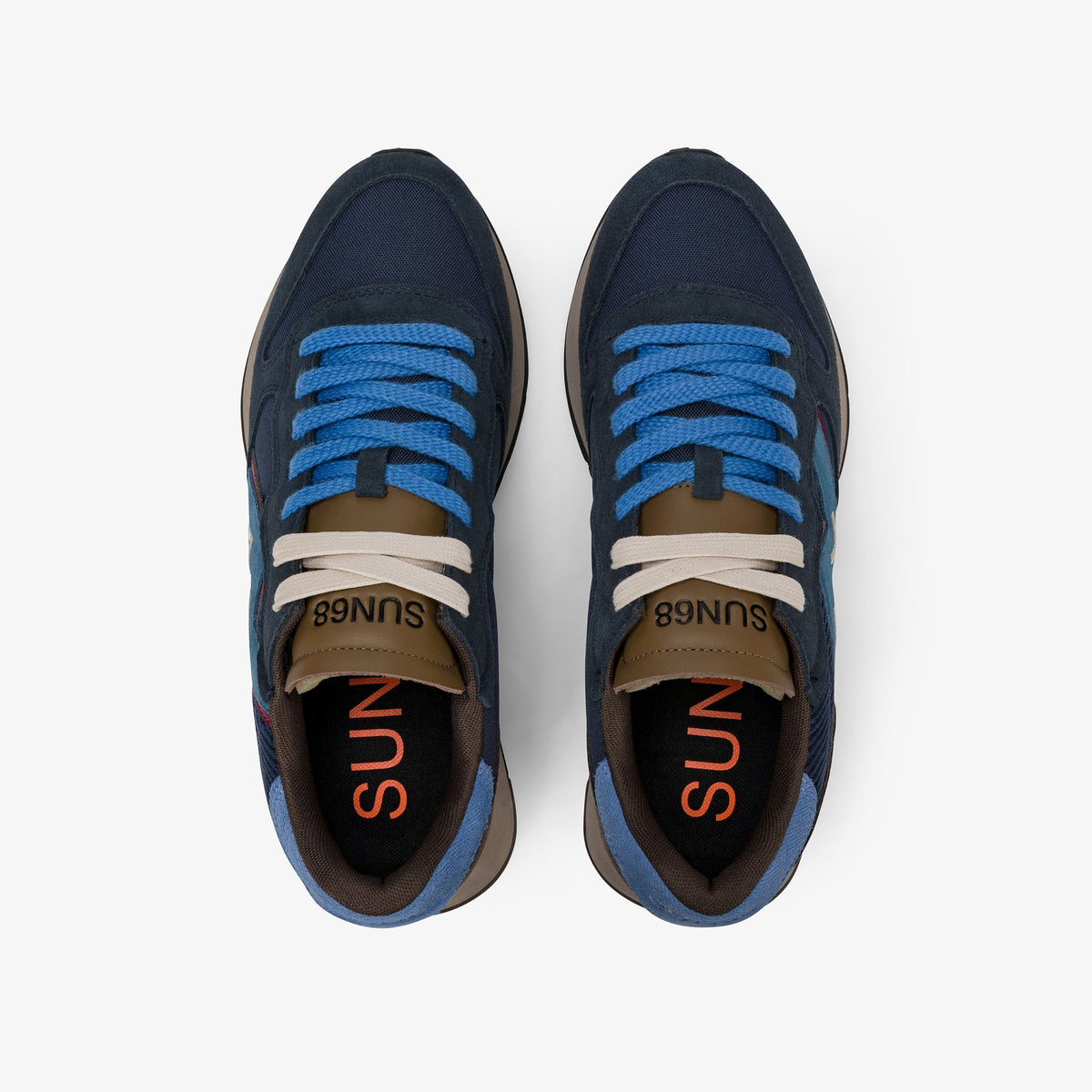 Sneaker Jaki Winter in suede e nylon navy blue