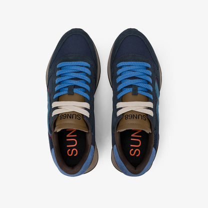 Sneaker Jaki Winter in suede e nylon navy blue