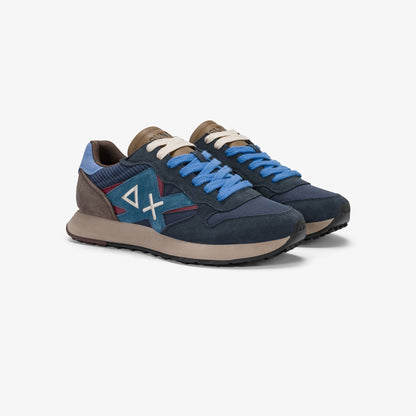 Sneaker Jaki Winter in suede e nylon navy blue