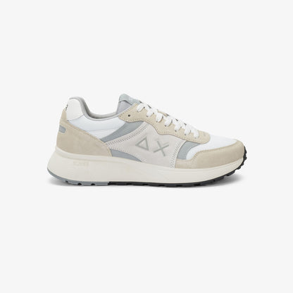 Sneaker Sun Daddy in suede e nylon bianco