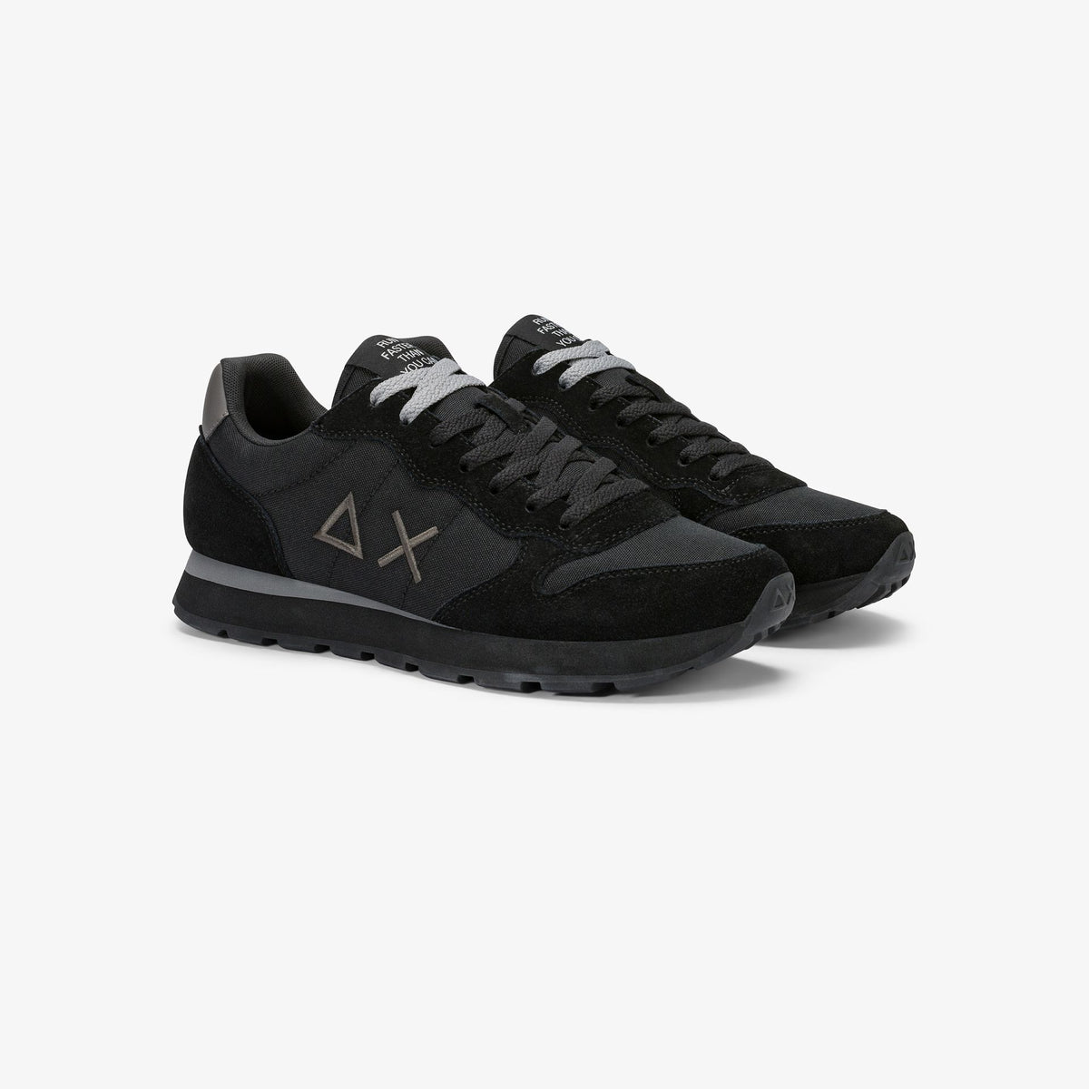 Sneaker Tom in nylon e suede nero/grigio scuro