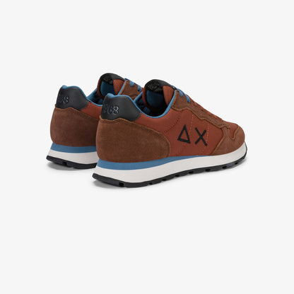 Sneaker Tom in nylon e suede rust