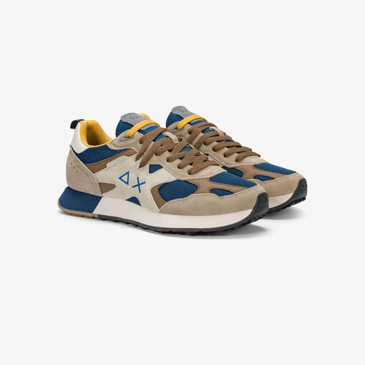 Sneaker Jaki Outdoor in suede e nylon beige scuro