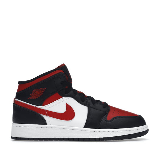 Sneaker Air Jordan 1 Mid Black Fire Red GS