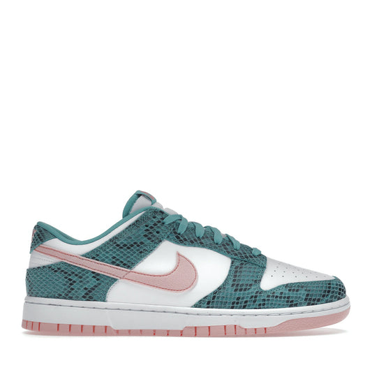 Sneaker Dunk Low Snakeskin Washed Teal Bleached Coral